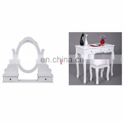 Cheap Dresser Vanity Set With Mirror and Stool Make-up Dressing Table 5 Drawers With 2 Dividers photo-4