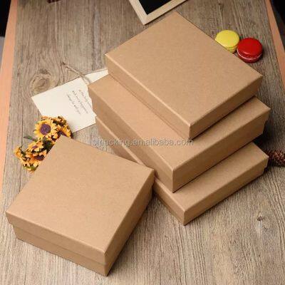 brown kraft paper gift box with different sizes