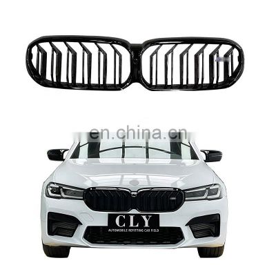 Genuine Automotive Parts For BMW 5 Series G30 G38 LCI 2021-IN Double Line Gloss Black Car Grille