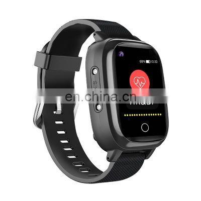 2021 temperature fall alarm blood pressure SPO2 GPS wifi SOS 4G sim smart watch phone for senior