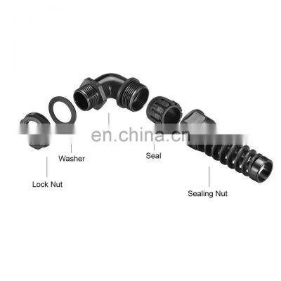 Supply Customized Cheap Waterproof Pg Spiral Strain Relief 90 Degree Elbow Cable Gland Connector IP68 Nylon BEISIT/OEM M1207SR-2 photo-4