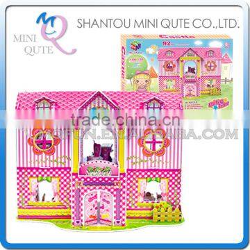 Mini Qute Princess Cabin Girls building blocks 3d paper puzzle diy model cardboard jigsaw puzzle game educational toy NO.B468-16