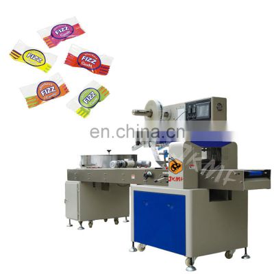 High Speed Flow Pack Small Cotton/Soft/Hard Lollipop Pillow Small Wrapping Packaging Machinery Candy Horizontal Packing Machine