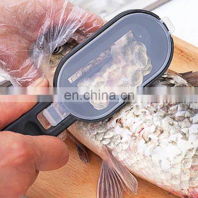 Fish Skin Brush Fast Remove Fish Scale Scraper Planer Tool Fish Scaler Fishing Knife Cleaning Tools