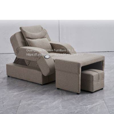 Beauty Nail Sofa Multifunctional Electric Foot Chair Modern Simple Single Leisure Fabric Reclining Foot Bath Chair