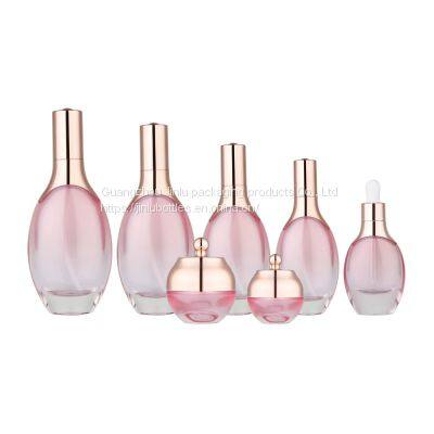 50g High end cosmetic glass bottle 120ml empty bottle of fashionable skin care products