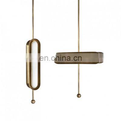 Simple Metal Brass Chandelier Lamp Indoor Glass Decorative Pendant Light Living Room CIRCUIT Design for Hotel and Home