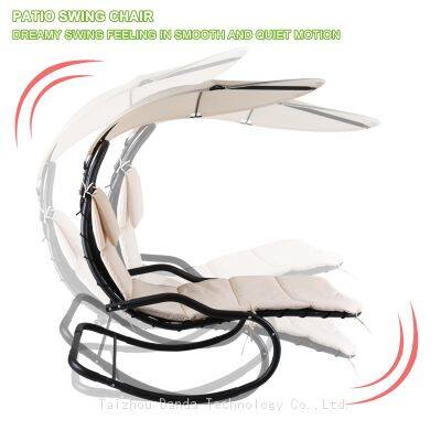 Grey Color Outdoor Modern Design Rocking Chair Indoor/Outdoor Leisure Swing Hanging Chair photo-5