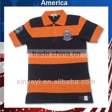 2013Fashion hot and cheap POLO shirts for men S/S Pique American style Cut& Sewn with Embroider & print in garment factory