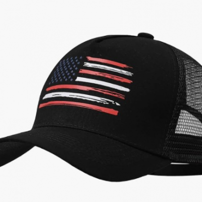 Baseball Cap American Flag Trucker Hat for Men Women 3D Embossed Logo Adjustable Outdoor Mesh Snapback Hat