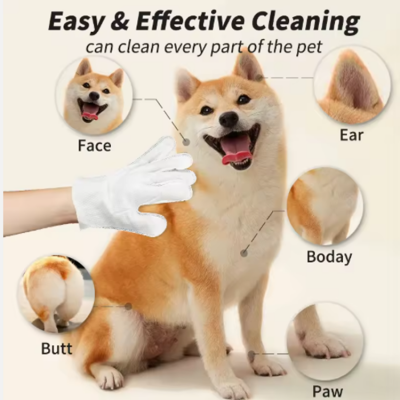 Оптовые фабрики. 100 штук белых нетканых влажных салфеток для животных. Средство для удаления слезных пятен у собак и кошек. Удобный чистильщик для животных. photo-5