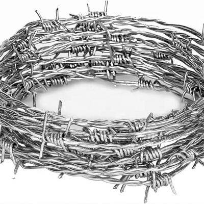 Venda a atacado de arame de ferro recoberto com zinco de calibre 12.5, malha de arame farpado e arame farpado galvanizado