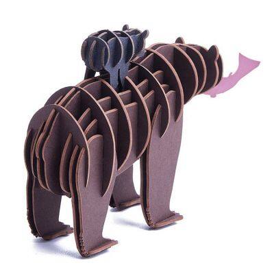 Customized DIY 3D Paper Craft Model Cardboard Animals Bear Puzzle Funny Toys & Kids Gift photo-3