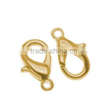 China Wholesale Lobster Clasp Jewelry Findings 14K Yellow Gold Lobster Claw Clasp