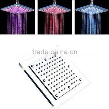 Glass Rainfall LED Shower Head