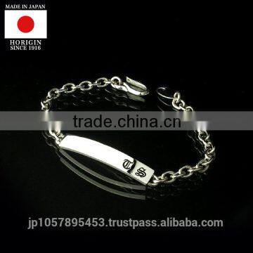 Premium and Original Gold and Silver id bracelet with Stylish made in Japan