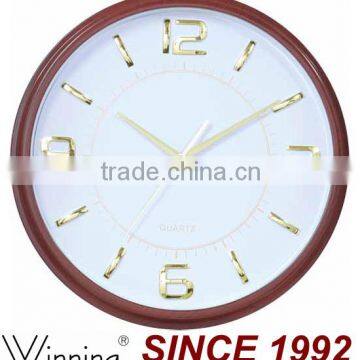 Hotsale Plastic Material, Wooden Color Wall Clock