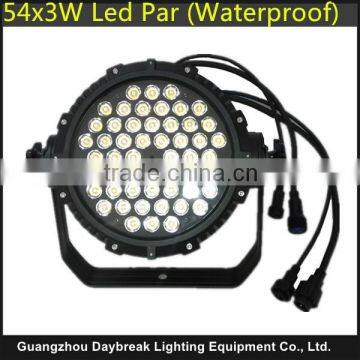 LED stage lighting 54x3w RGBW par light / 4/8 CH 54x3w waterproof led par / led par64