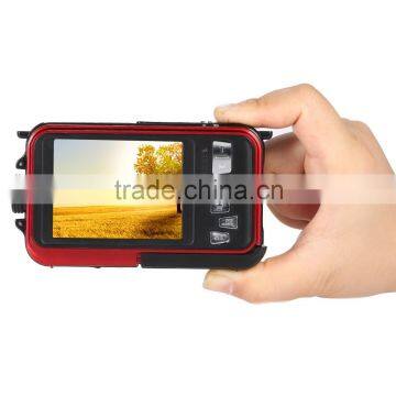 max 24 mp waterproof camera/dual display digital camera under water