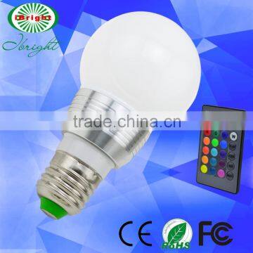 3w RGB LED Christmas lights colors changing bulb with remote