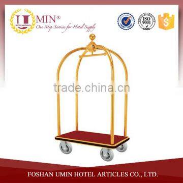 Titanium Gold Plated Hotel Luggage Cart Wheels