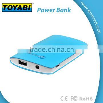 Colorful 3000mah power bank with LED light and four indicator mobile bank