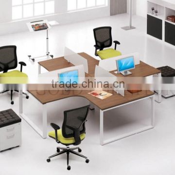 Wood Top and Steel Frame Office Table 4-Seats workstation (SZ-WS131)