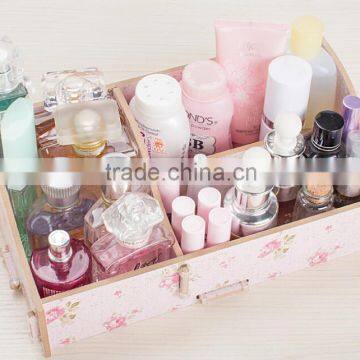 High quality wood makeup organizer