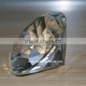 wholesale crystal diamond paper weight with printed logo,acrylic diamond shape paperweight,crystal decoration