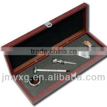 Hot selling Wooden box wine opener set for bar,wine set,wine accessory