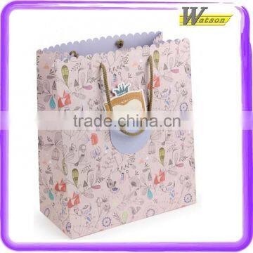 Floral Style Cute squirry in Spring Paper Cardboard Handle Bag