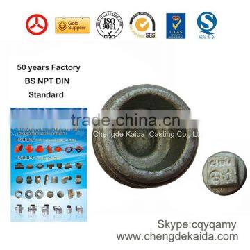 Malleable Cast Iron threaded Pipe fitting plug