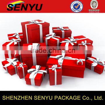 China Factory Offer Red Shaped Gift Box with Ribbon Wholesale