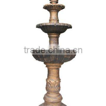 three layers decorative outdoor water garden granite fountains centerpiece