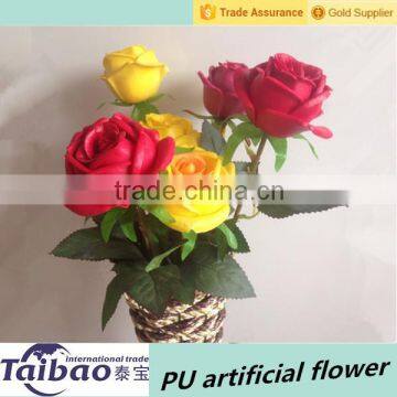 69cm single stem PU real touch artificial flower rose