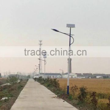 Low power consumption single arm solar street light pole