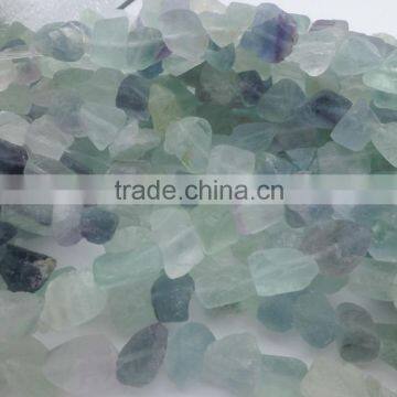 natural gemstone long drilled polished rough green fluorite tumbled stone