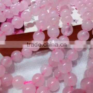 Polish Rose Quartz Seed Bead For Bracelet