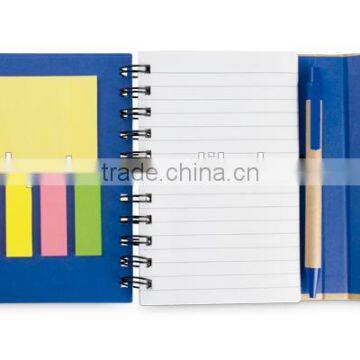 4 sets of flags and sticker paper colored with pen of recycled paper notebook