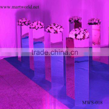 31 Inch Height Square Silver Mirror Column Party and Wedding Decoration Supplies in Guangzhou(MWS-018) photo-3