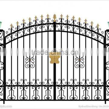 double swing iron gate, iron fence gate