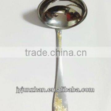Soup ladle of stainless steel material and low price-- gold plated