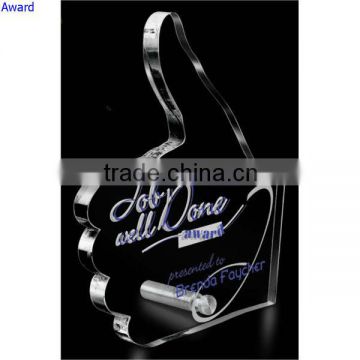 Desktop transparent acrylic award