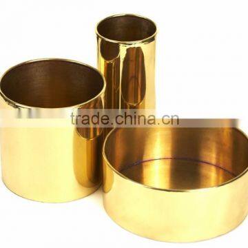 GARDEN PLANTER, SHINY BRASS PLANTER, DECORATIVE PLANTER