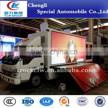 P10 big screen presentation truck mobile advertising 3-side-screen truck vehicles for sale great screen and sound effects