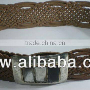 Handcrafted Moroccan braided leather belt