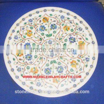 Designer Marble Stone Inlay Plate Antique Art Work