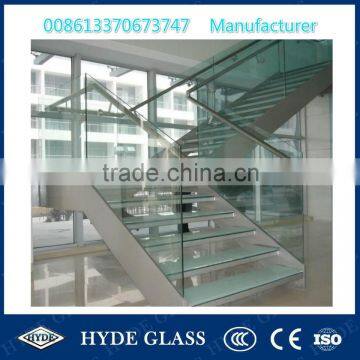 Rectangular tempered laminated stairs steps