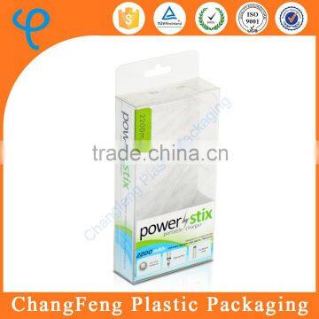 Customized printing PVC plastic packaging box for portable battery