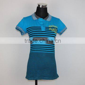 Wholesale 100% Cotton Embroidered Logo Women Custom Polo t Shirt photo-2